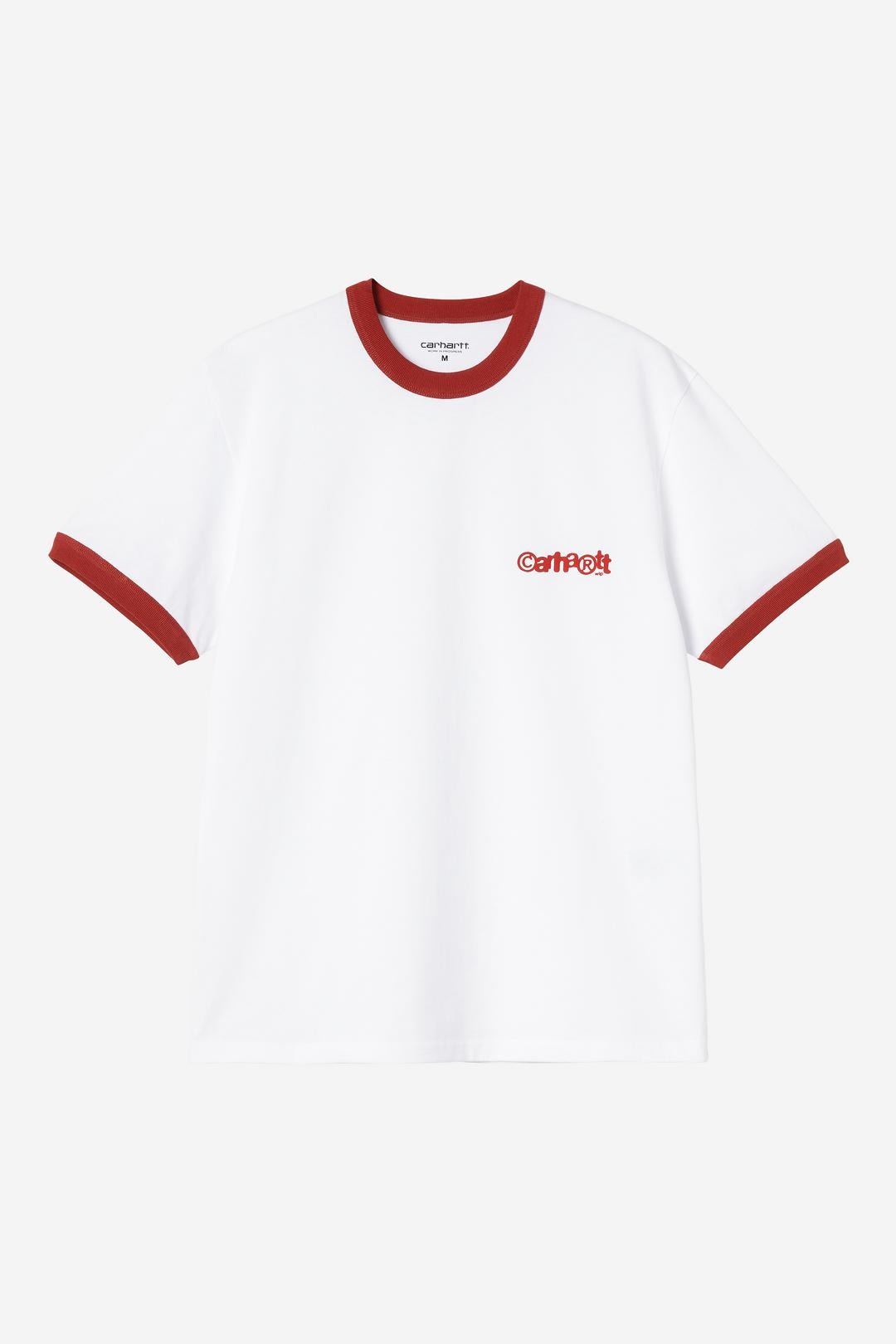 Carhartt Wip  Ip Ringer Tee White Red