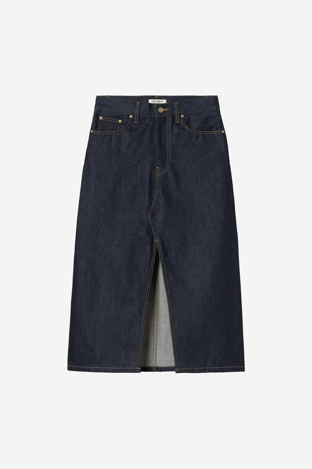 Carhartt Wip Donna W Brandon Skirt Blue Rigid