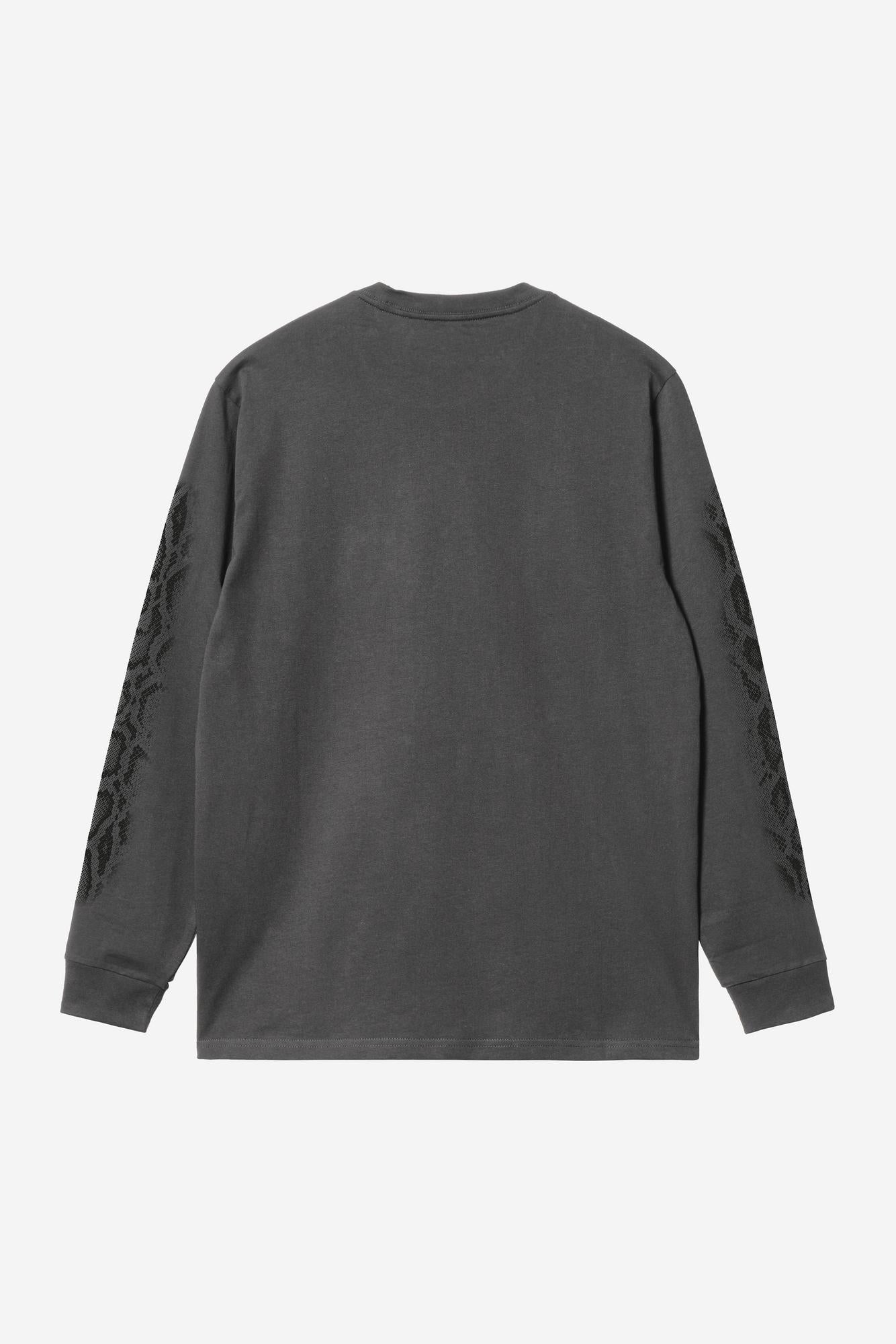 Carhartt Wip Ls Camo Snake Tee Black Garment Dyed