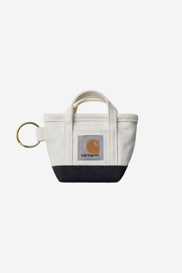 Carhartt Wip Mini Tote Bag Keychain Natural  Blue