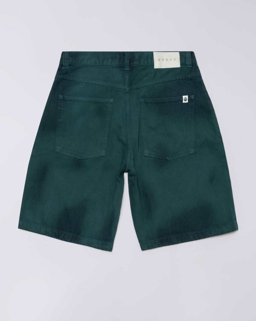 Edwin Worker Short Blue Emerald Overdyed