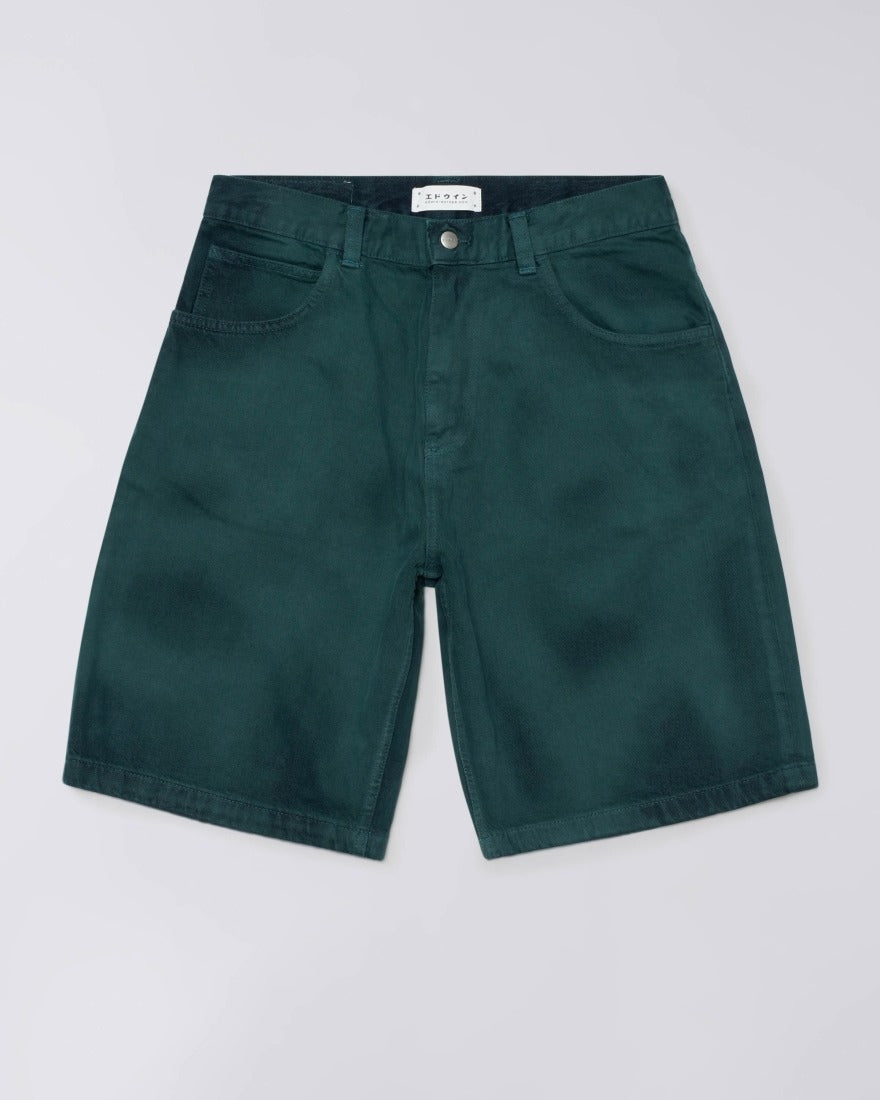 Edwin Worker Short Blue Emerald Overdyed