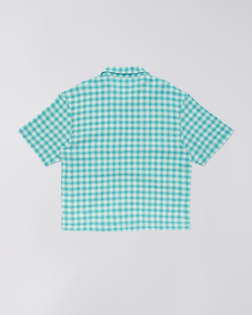 Edwin Saga Shirt Teal Garment Washed