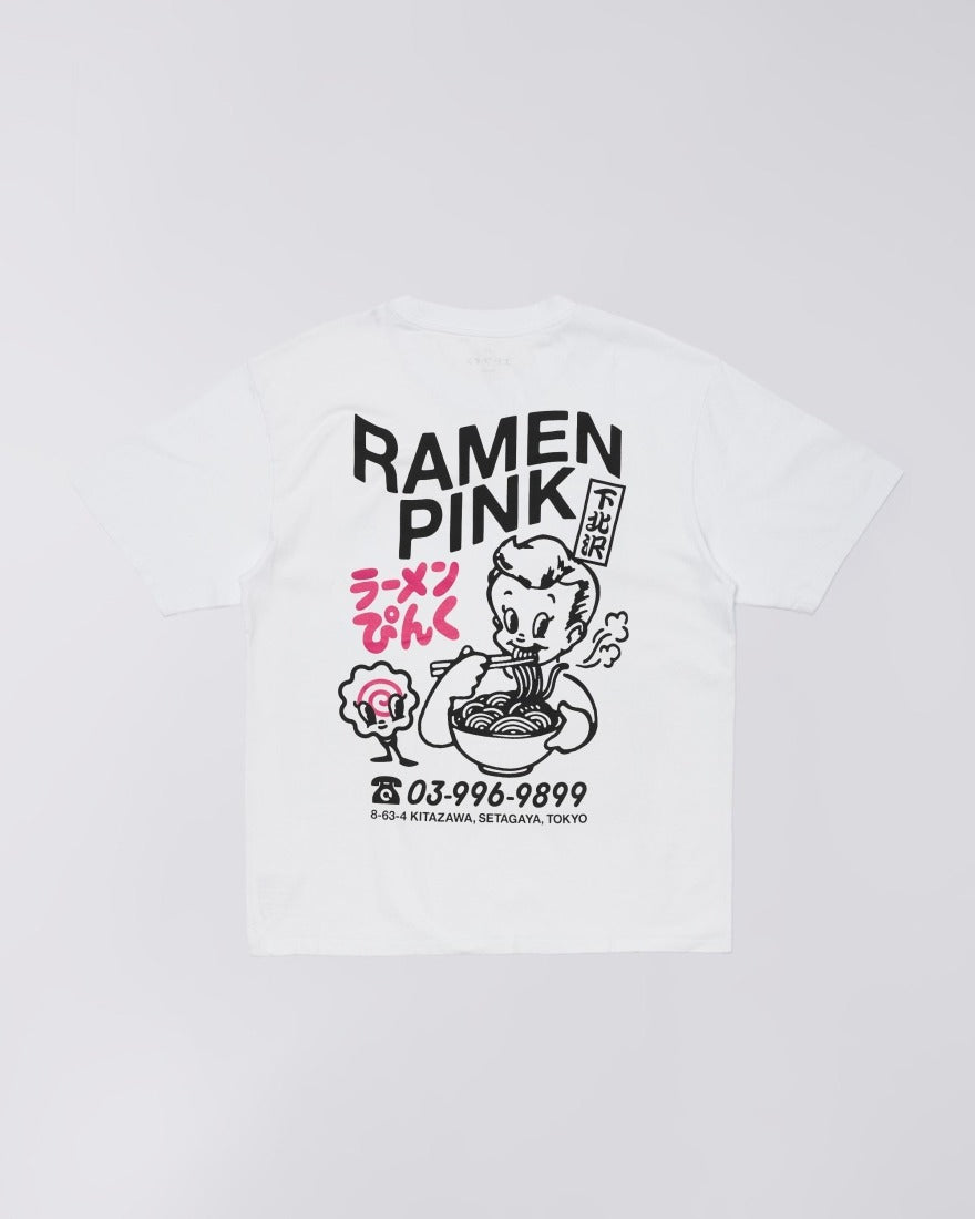 Edwin Ramen Pink Tee White