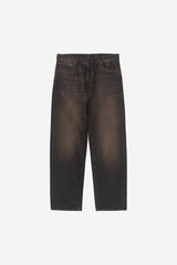 Carhartt Wip Aaron Pant Black Tobacco Used Wash