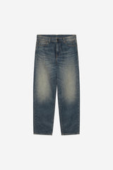 Carhartt Wip Aaron Pant Blue Mid Worn Used