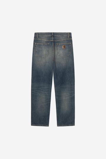 Carhartt Wip Aaron Pant Blue Mid Worn Used