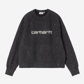 Carhartt Wip Donna W Painter Sweatshirt Black Destroy Wash Splatter