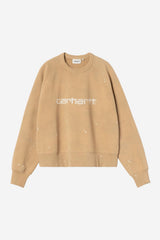 Carhartt Wip Donna W Painter Sweatshirt Dusty H Brown Destroy Wash Splatter