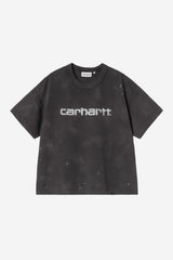Carhartt Wip Donna W Painter Tee Black Destroy Wash Splatter