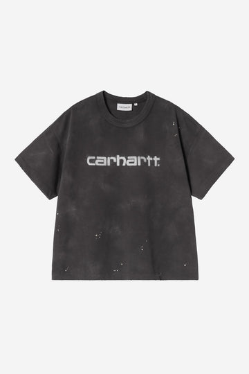 Carhartt Wip Donna W Painter Tee Black Destroy Wash Splatter