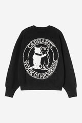 Carhartt Wip Donna Maglione Hugging Cats Nero
