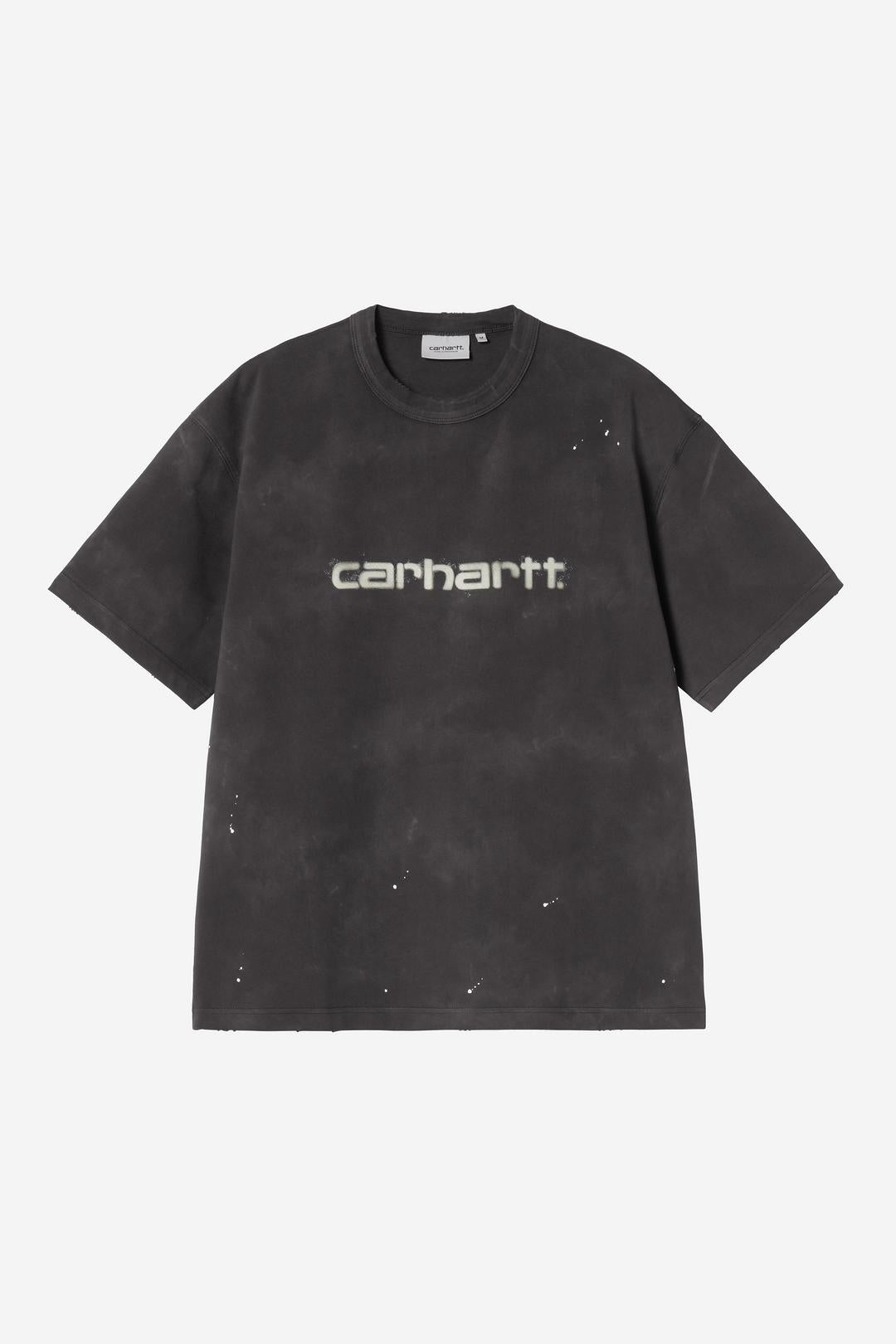 Carhartt Wip  Painter Tee Black Destroy Wash Splatter