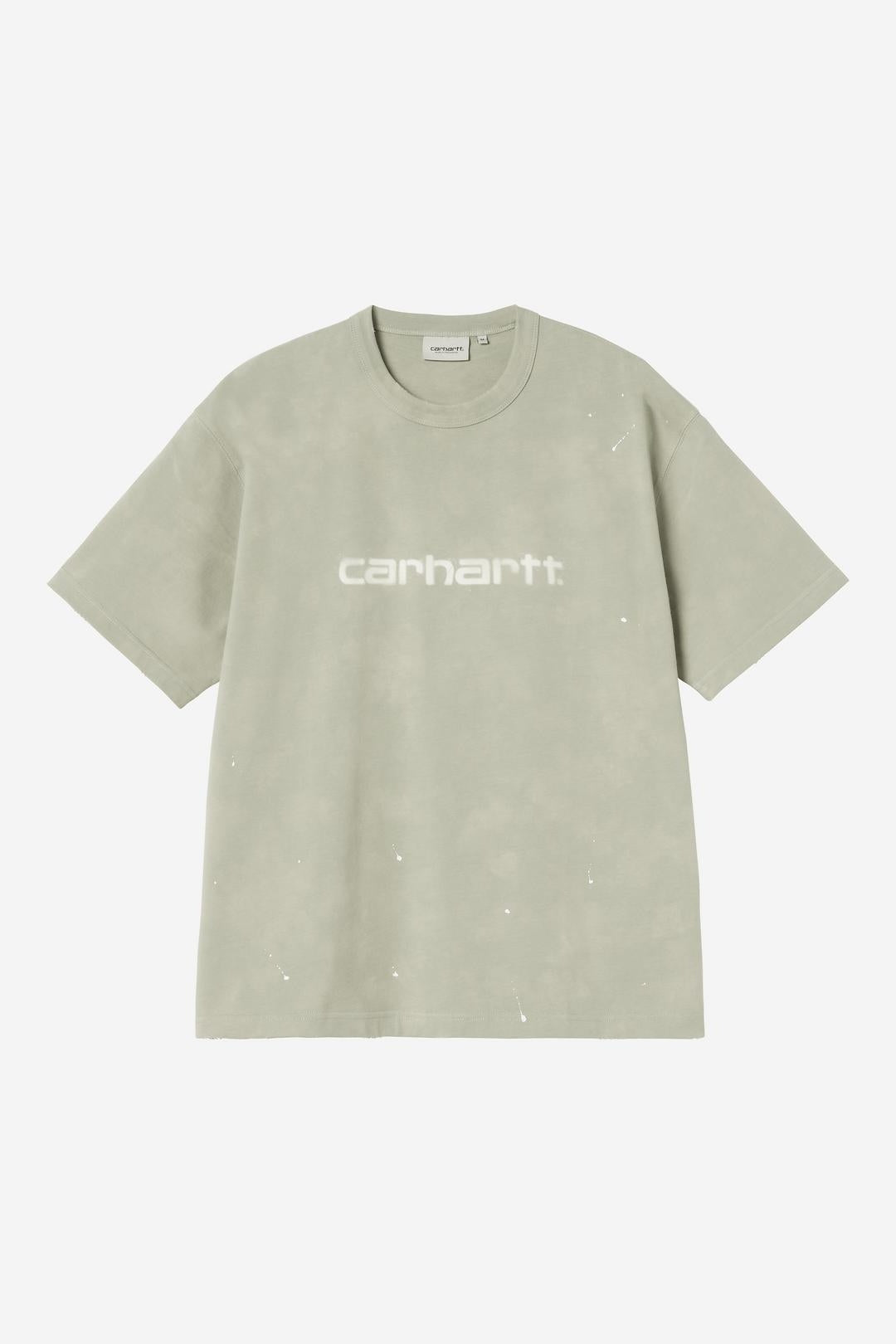 Carhartt Wip  Painter Tee Shady Green Destroy Wash Splatter