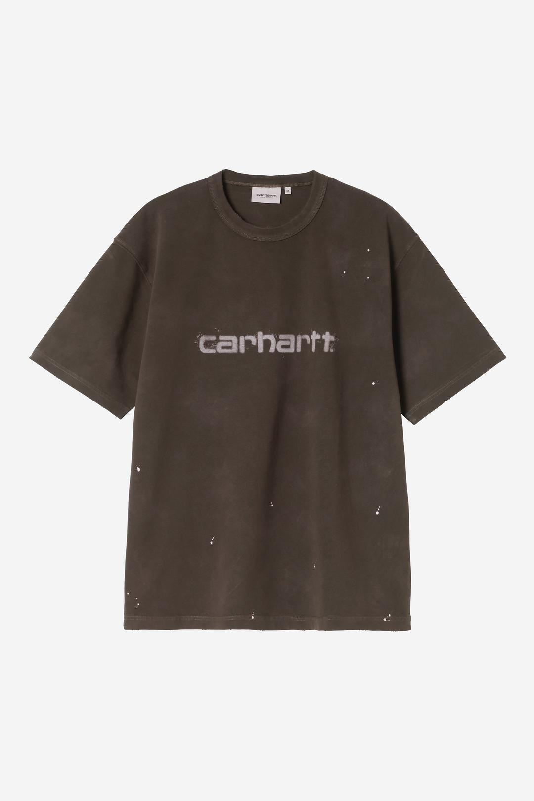 Carhartt Wip  Painter Tee Tobacco Destroy Wash Splatter