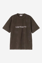 Carhartt Wip  Painter Tee Tobacco Destroy Wash Splatter