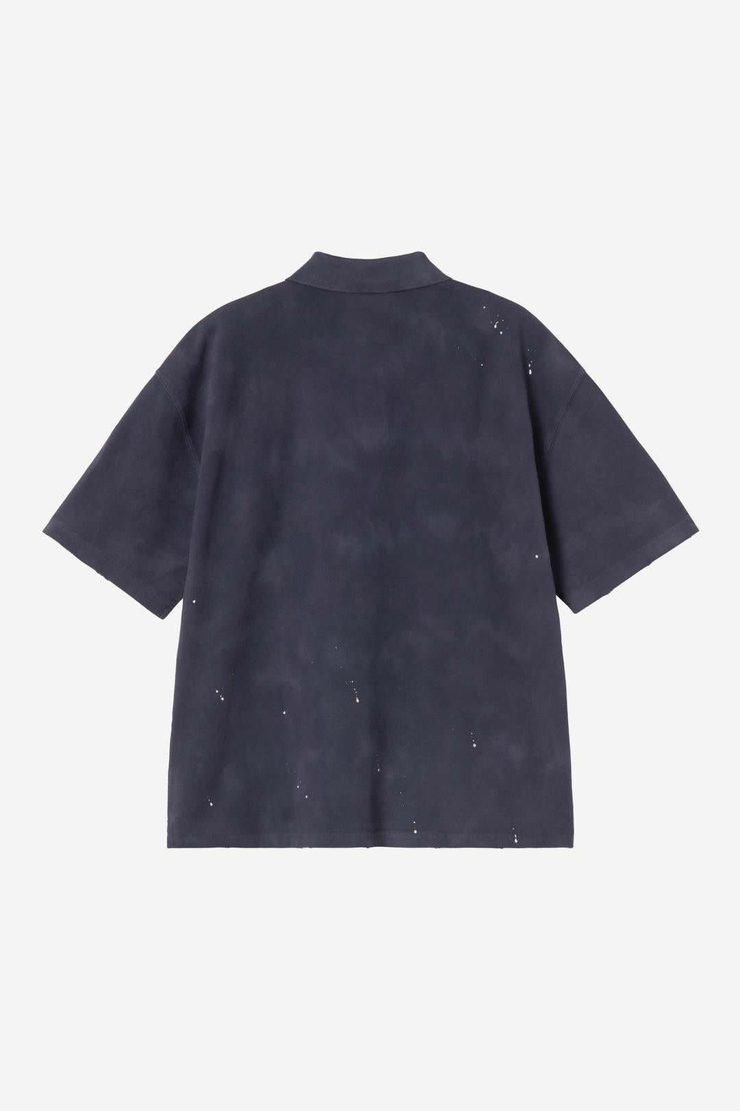 Carhartt Wip Painter Polo Dark Navy Destroy Wash Splatter