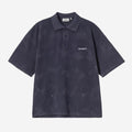 Carhartt Wip Painter Polo Dark Navy Destroy Wash Splatter