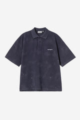 Carhartt Wip Painter Polo Dark Navy Destroy Wash Splatter