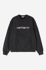 Carhartt Wip Painter Sweatshirt Black Destroy Wash Splatter