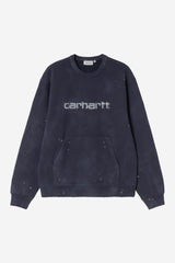 Carhartt Wip Painter Sweatshirt Dark Navy Destroy Wash Splatter