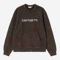 Carhartt Wip Painter Sweatshirt Tobacco Destroy Wash Splatter