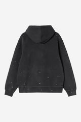 Carhartt Wip Hooded Painter Jacket Black Destroy Wash Splatter