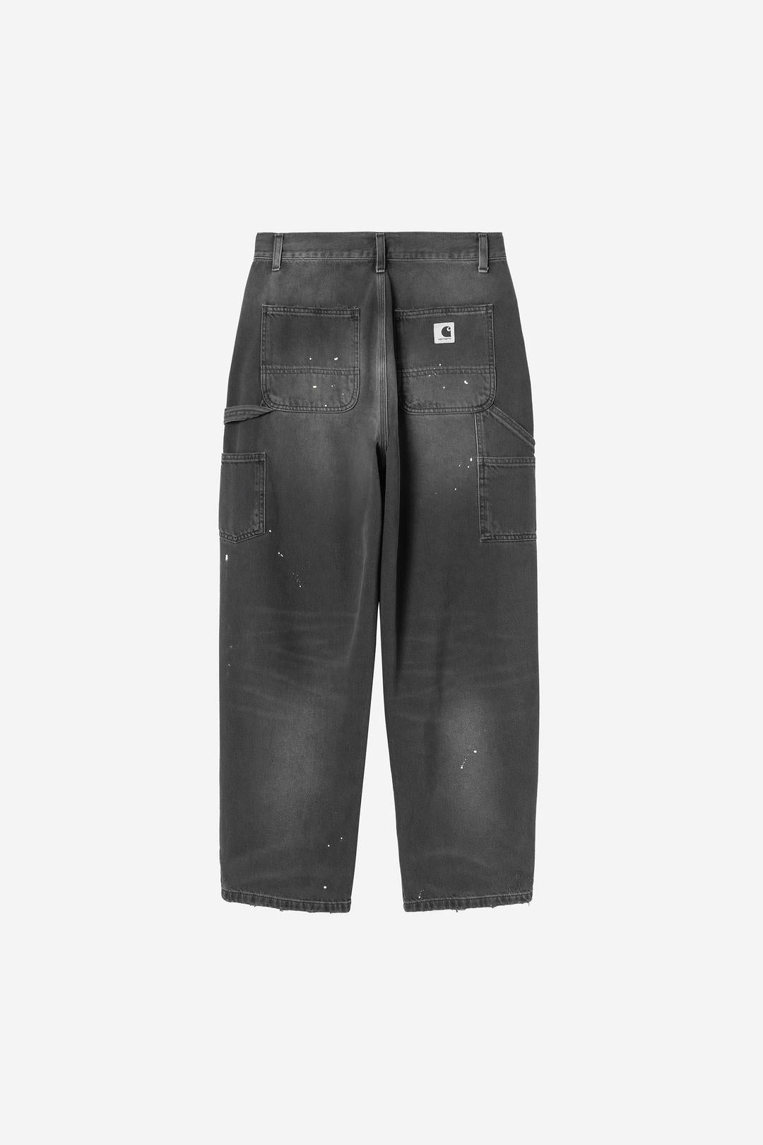Carhartt Wip Donna W Og Single Knee Pant Black Destroy Wash Splatter