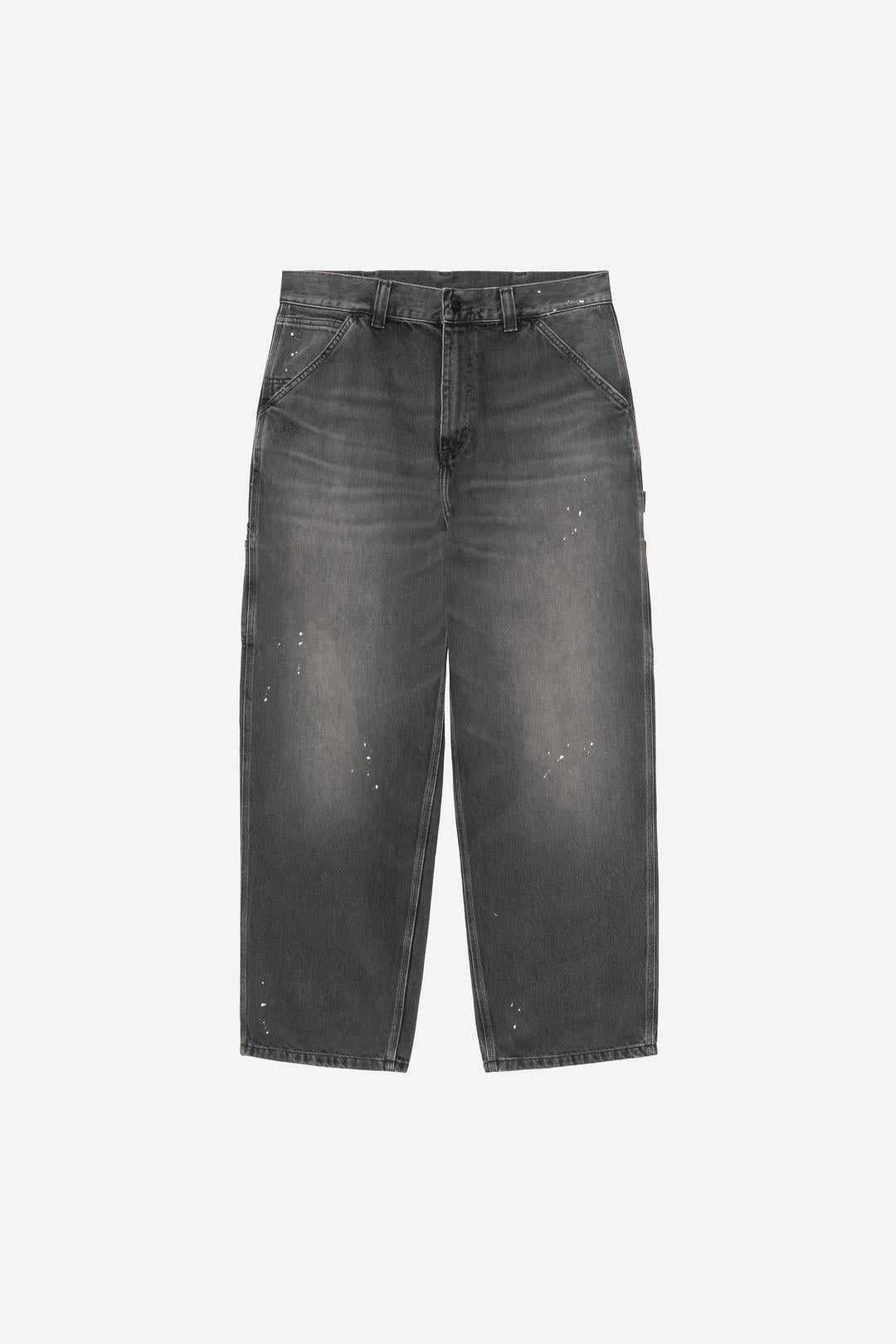 Carhartt Wip Og Single Knee Pant Black Destroy Wash Splatter