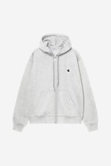 Carhartt Wip Hooded Mack Sweat Jacket Ash Heather Black