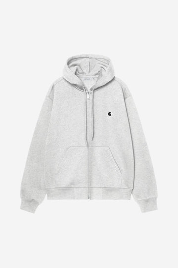 Carhartt Wip Hooded Mack Sweat Jacket Ash Heather Black