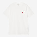 Carhartt Wip Small Heart Tee White Red