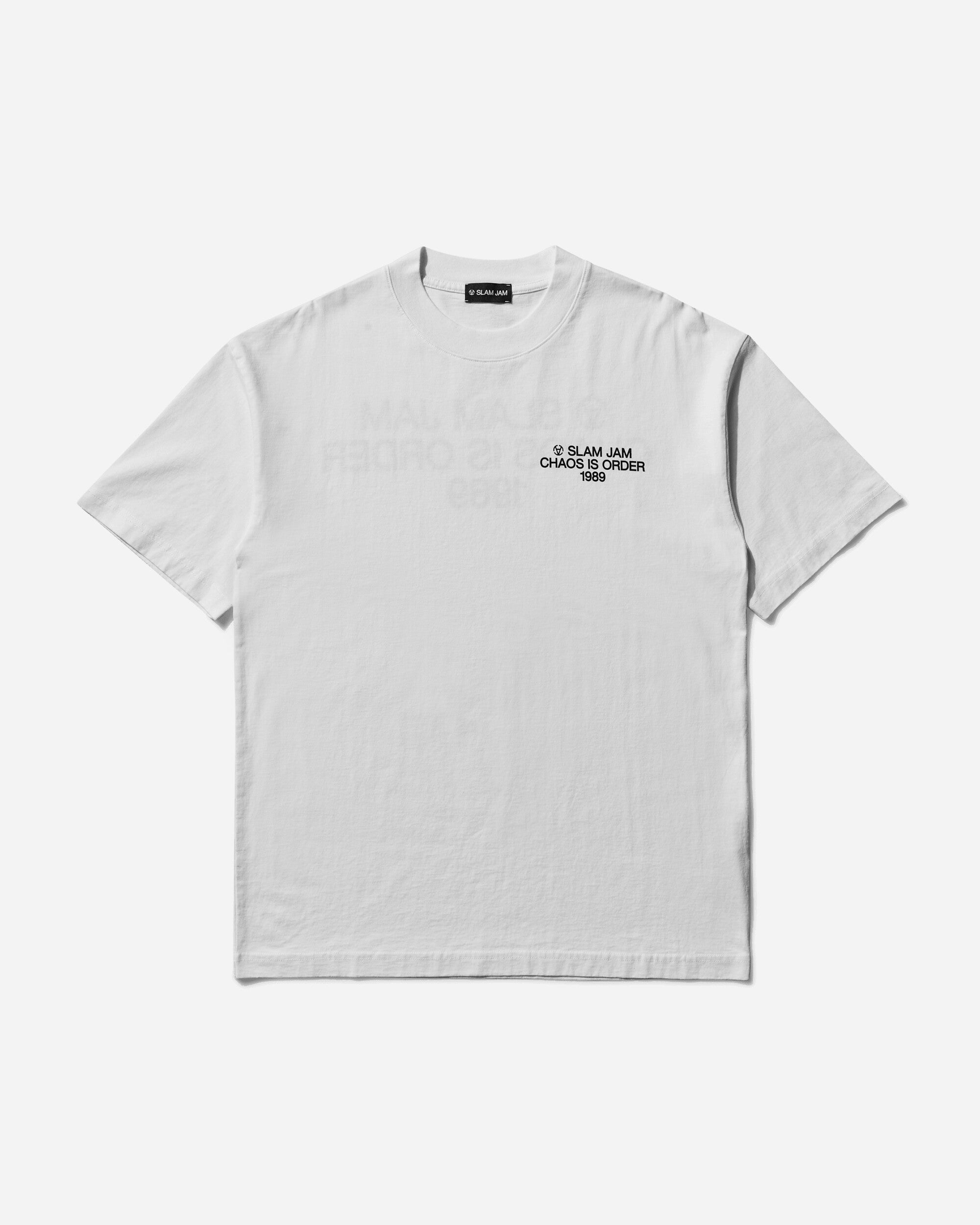 Slam Jam Chaos Is Order Tee White
