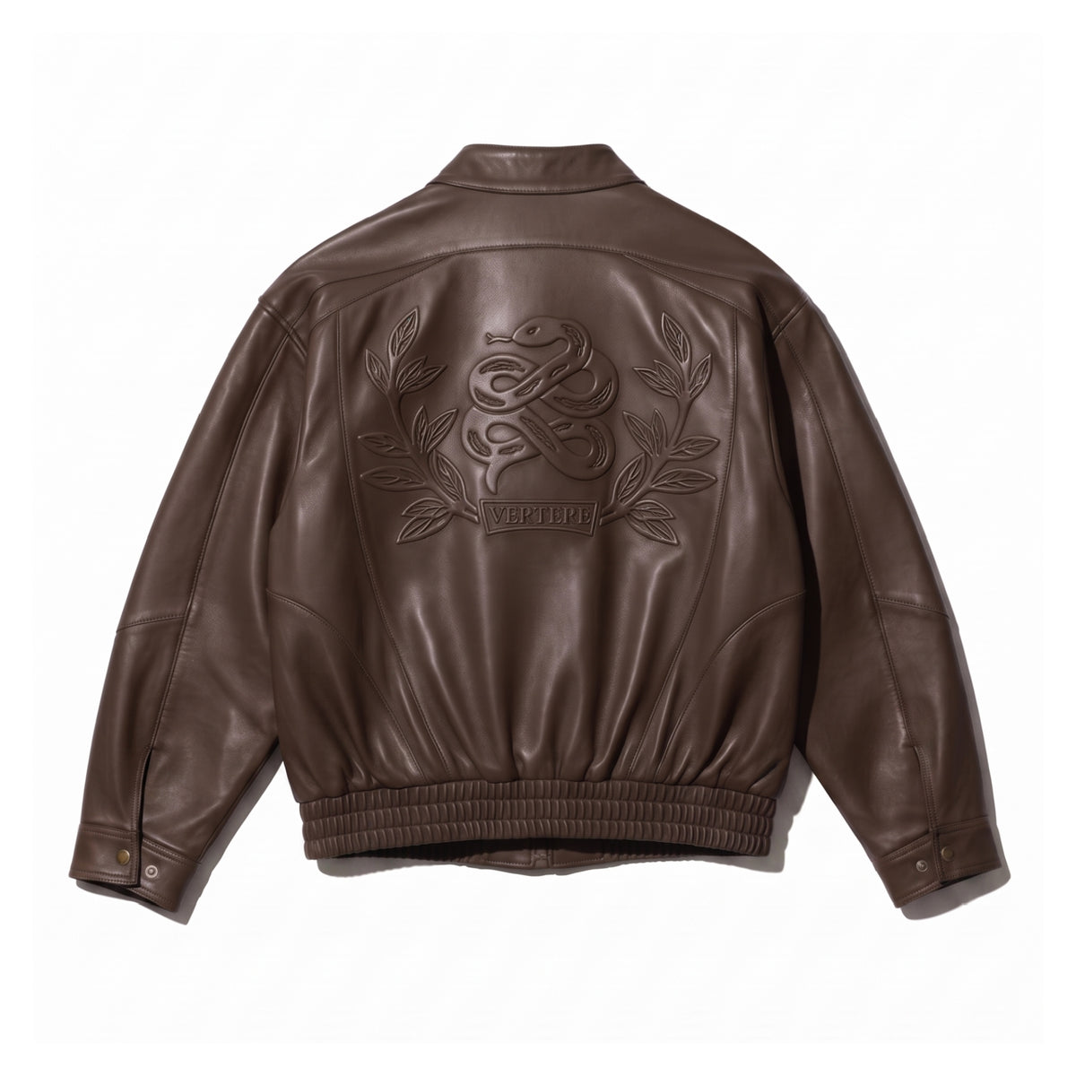 Vertere Berlin Mercy Faux Leather Jacket  Vintage Brown