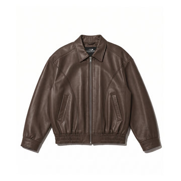 Vertere Berlin Mercy Faux Leather Jacket  Vintage Brown