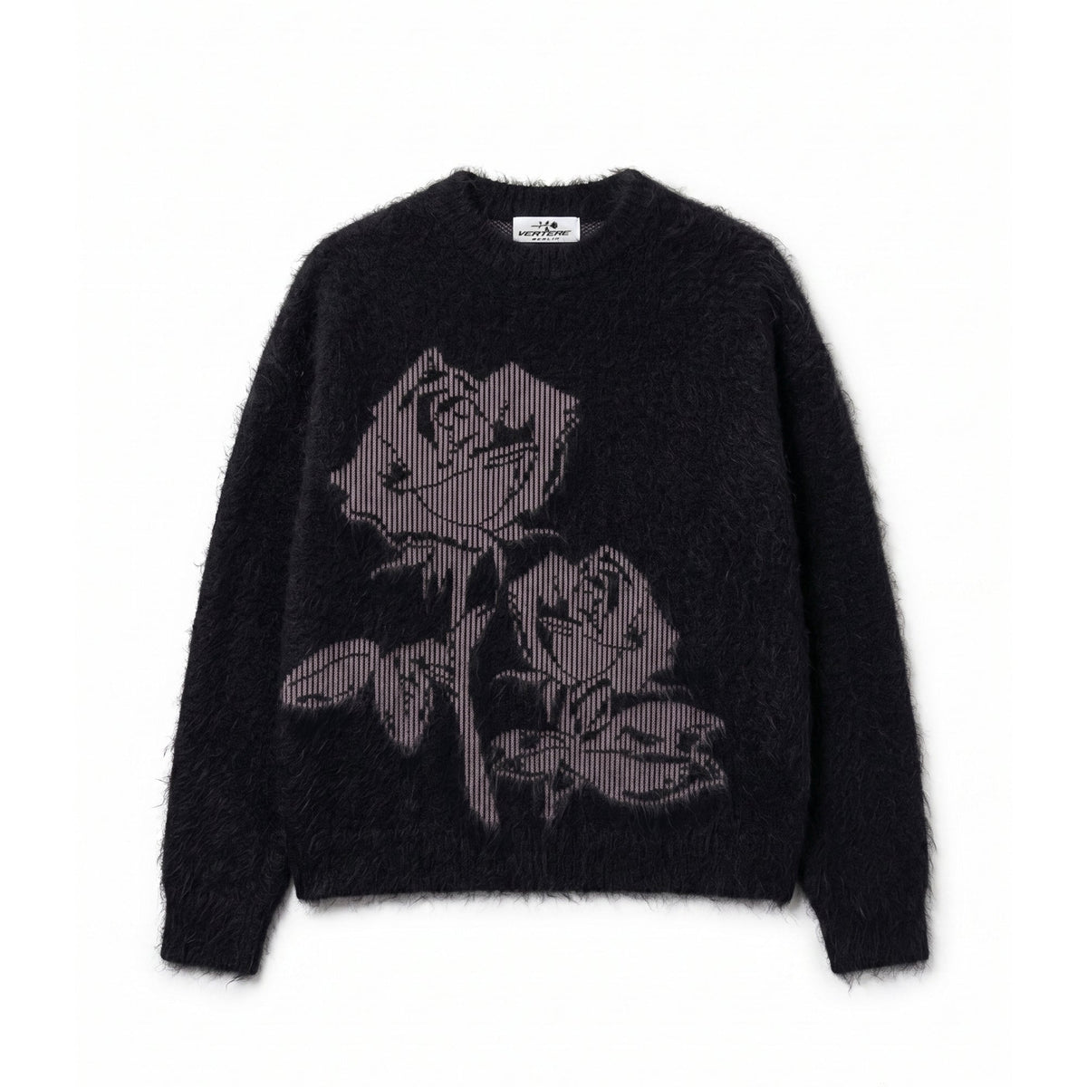 Vertere Berlin Morph Rose Knit Sweater Black