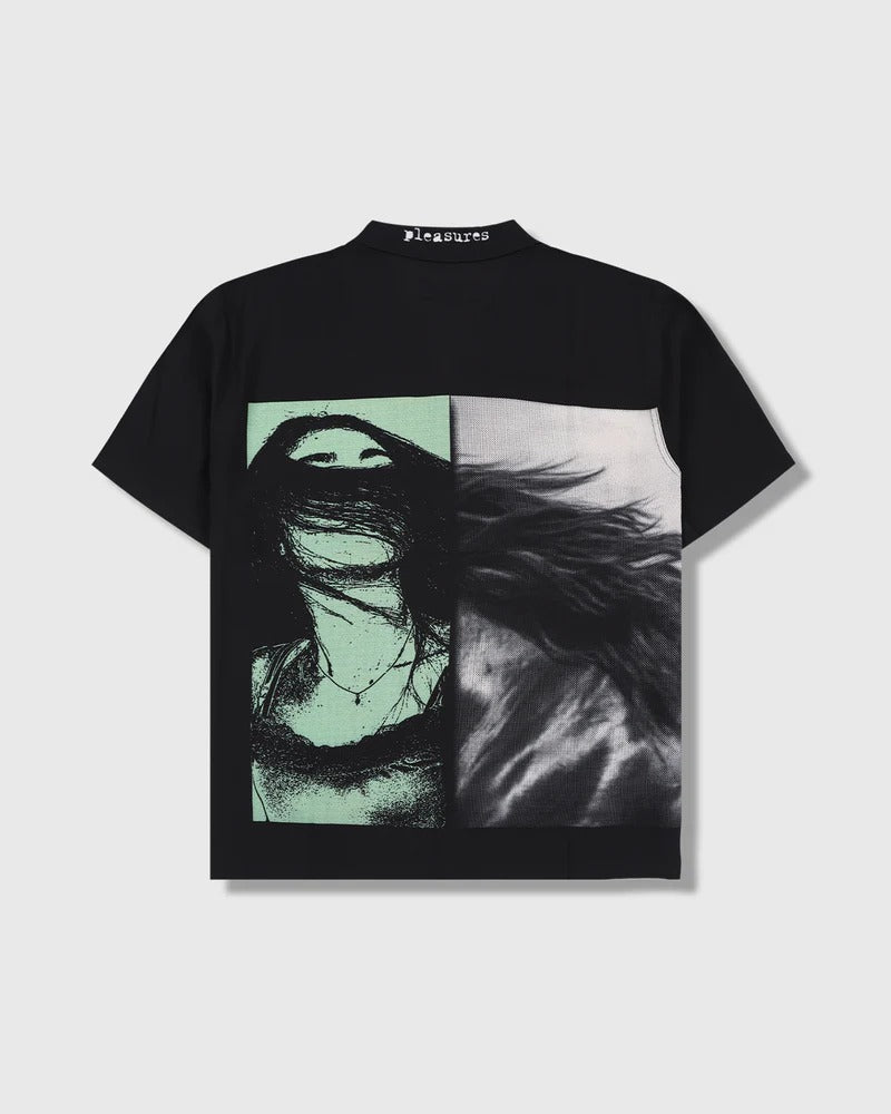 Pleasures Horse Hair Button Up Black