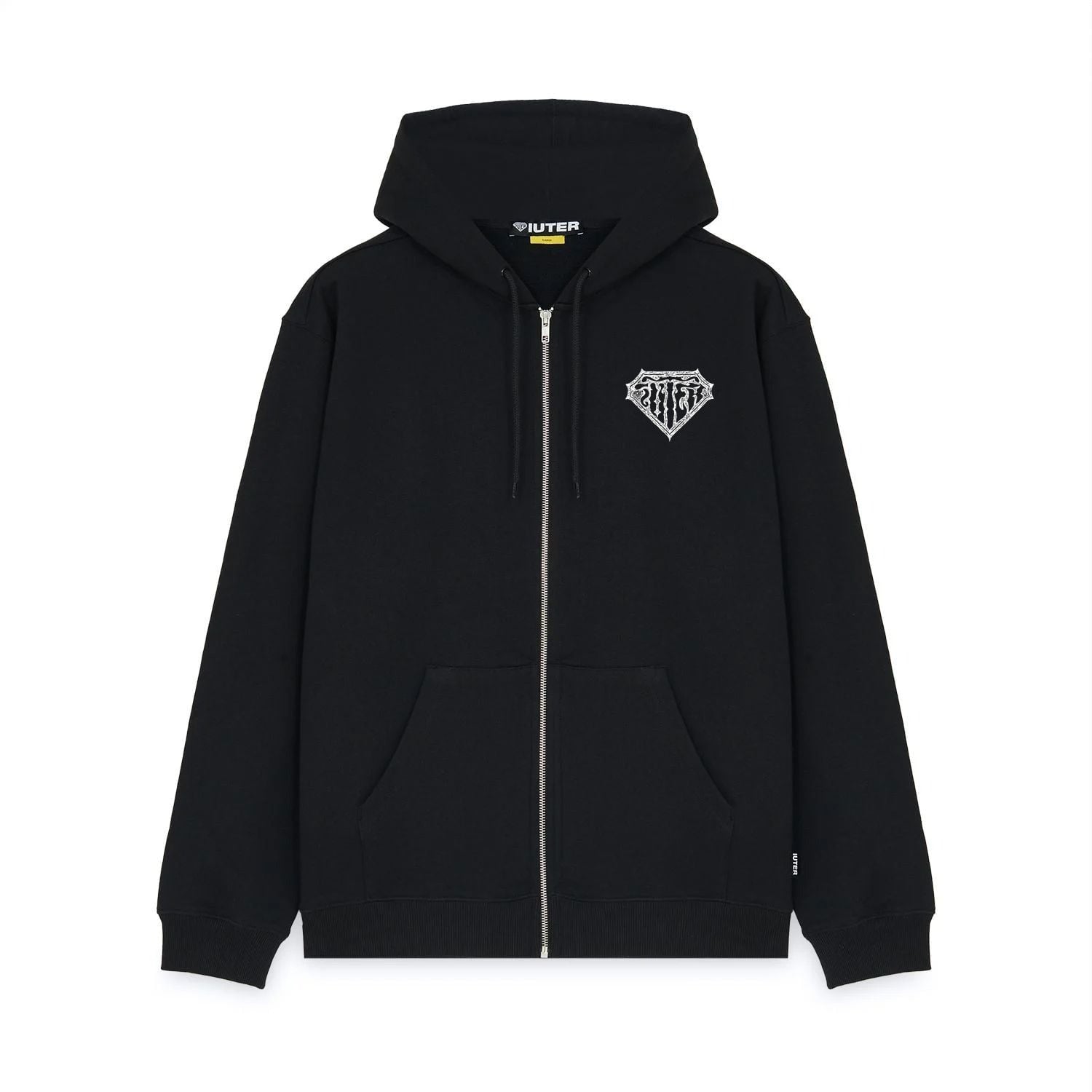 Iuter Thorns Double Logo Zip Hoodie Black