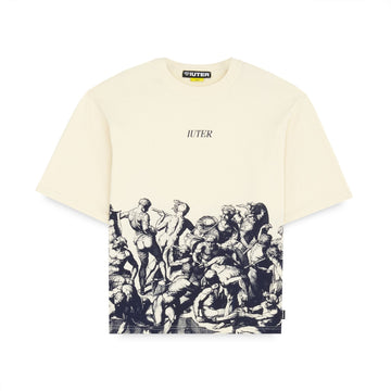 T-shirt Iuter Battle Reverse Stitch color avorio