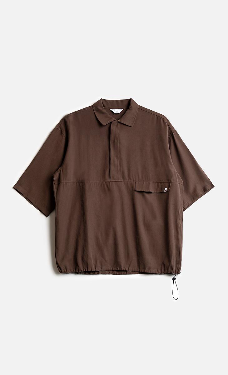 Camicia Overshirt in legno Ohio Moro