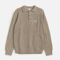 Wooden Polo In Lana Mark Beige