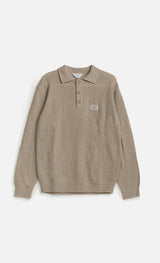 Wooden Polo In Lana Mark Beige