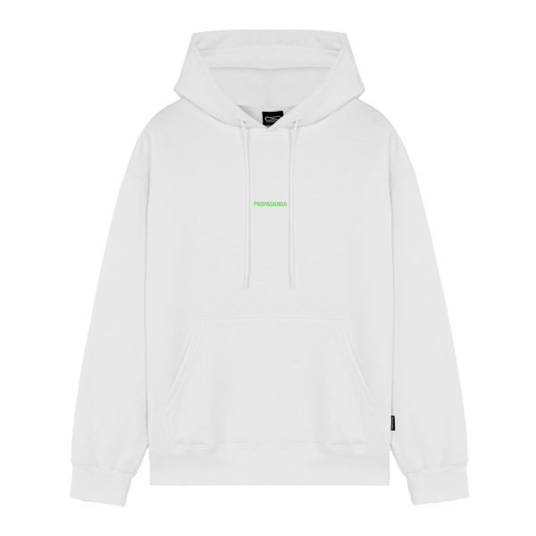 PROPAGANDA RIBS FLAME HOODIE WHITE - immagine 2