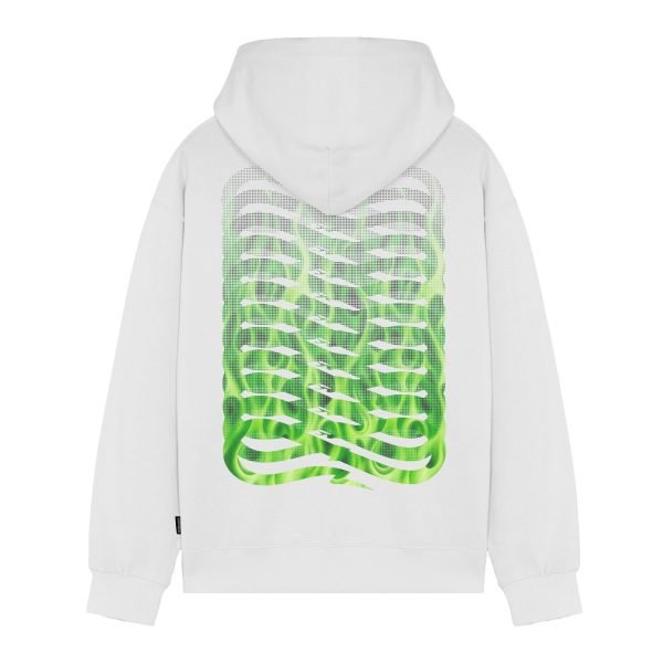 PROPAGANDA RIBS FLAME HOODIE WHITE