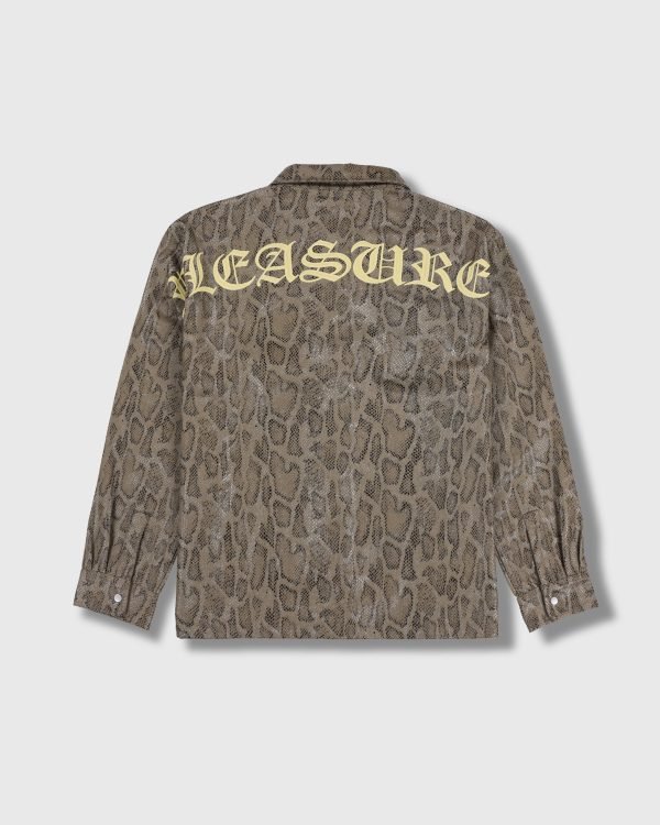 PLEASURES ANACONDA OVERSHIRT BROWN - immagine 2