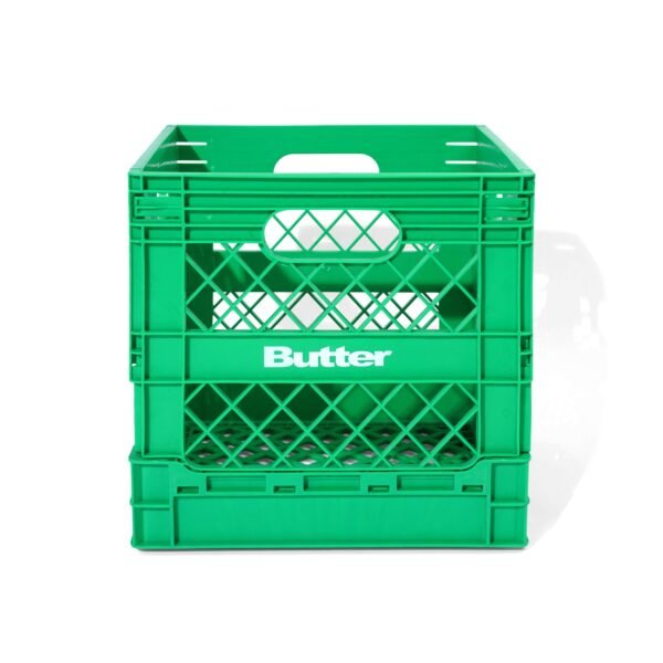 Butter Goods Collapsable Record Crate Green