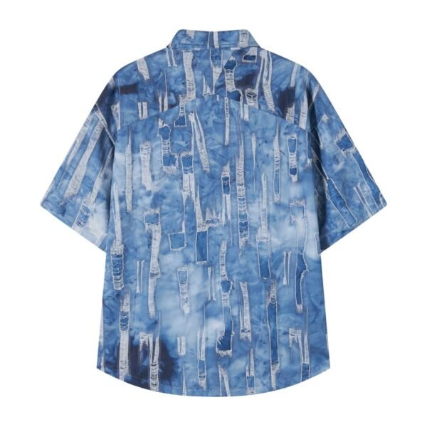 Acupuncture Patch Work Denim Shirt Blue - immagine 2