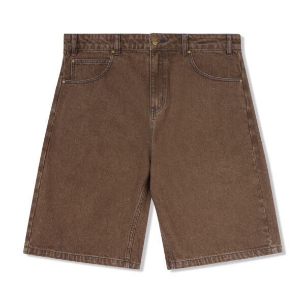 Butter Goods Warped Denim Shorts Washed Brown
