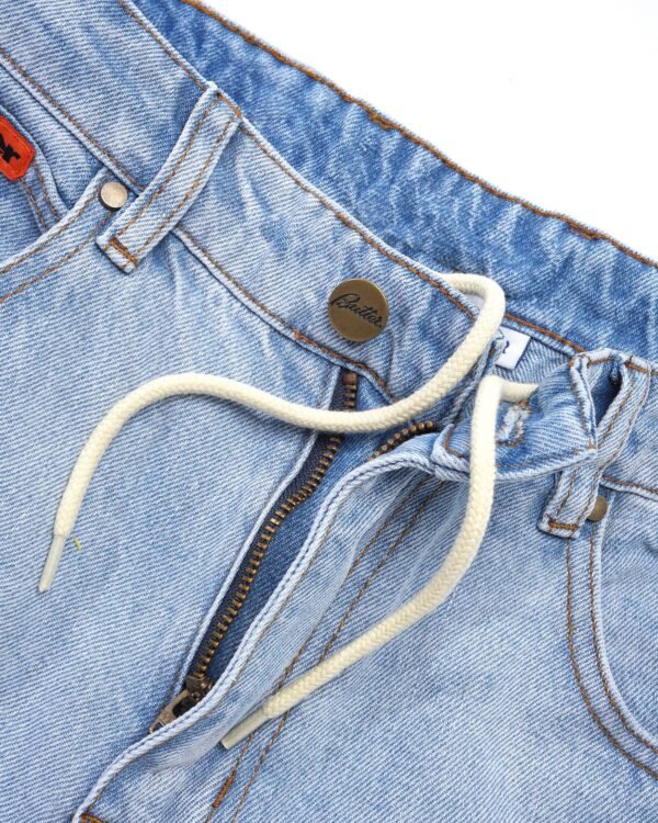 Butter Goods Baggy Denim Shorts Light Blue - immagine 3