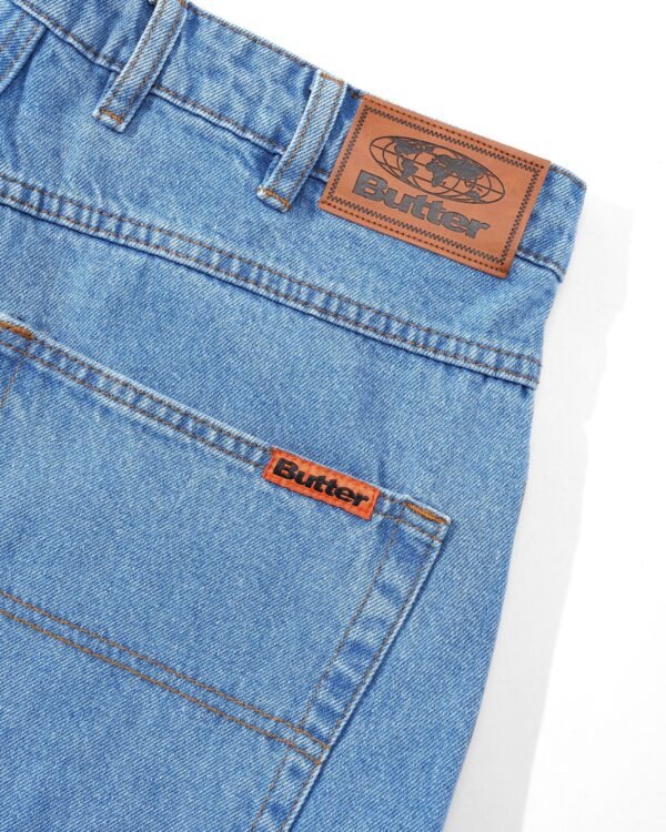 Butter Goods Baggy Denim Shorts Washed Indigo - immagine 3
